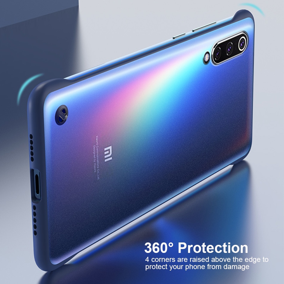 Ốp điện thoại không viền trong suốt cho Xiaomi Redmi Note 8 Mi 9T 9 SE 8 Pro Note7 7A GO