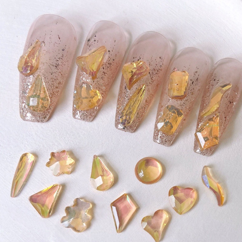 Hộp Đá 3D Lấp Lánh Trang Trí Móng Tay Nghệ Thuật