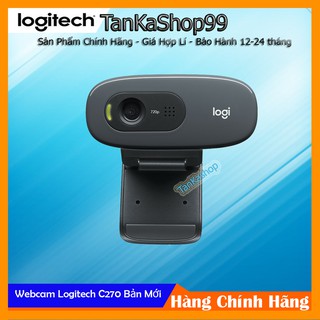 Webcam Logitech C270 HD - Làm việc trực tuyến, học online, live stream dành cho máy tính - laptop