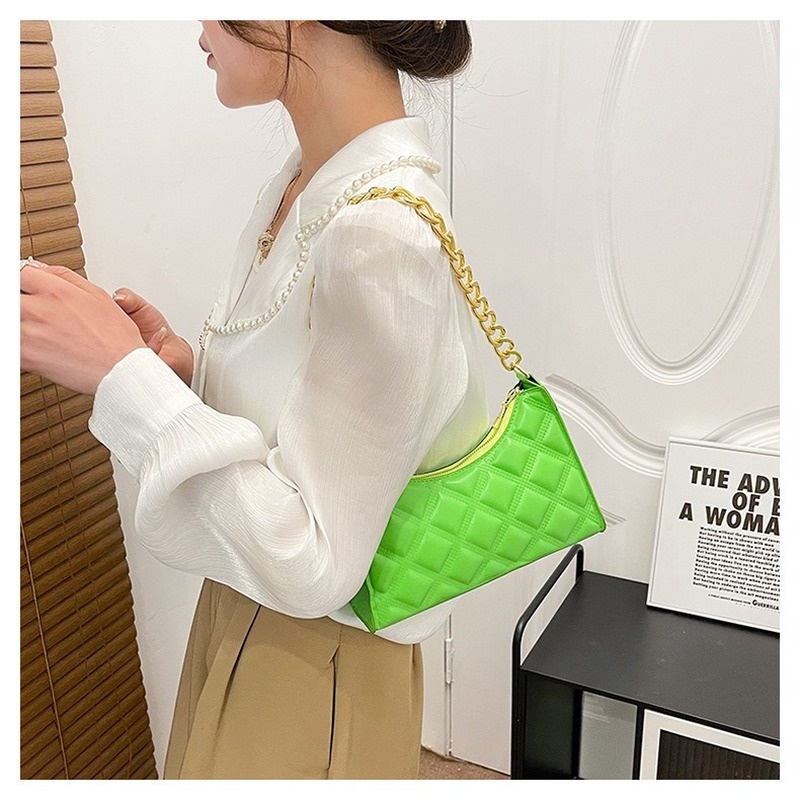 Túi Xách Đeo Vai Màu Trơn Vân Kim Cương Kiểu retro NB00256