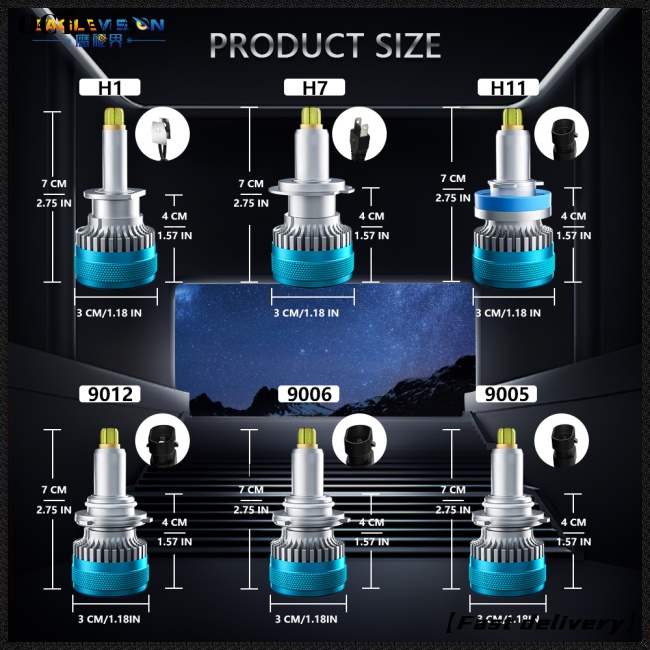 Đèn Pha Led 6000k 32000lm 100w 360 Độ Chống Thấm Nước Chất Lượng Cao Cho Xe Hơi