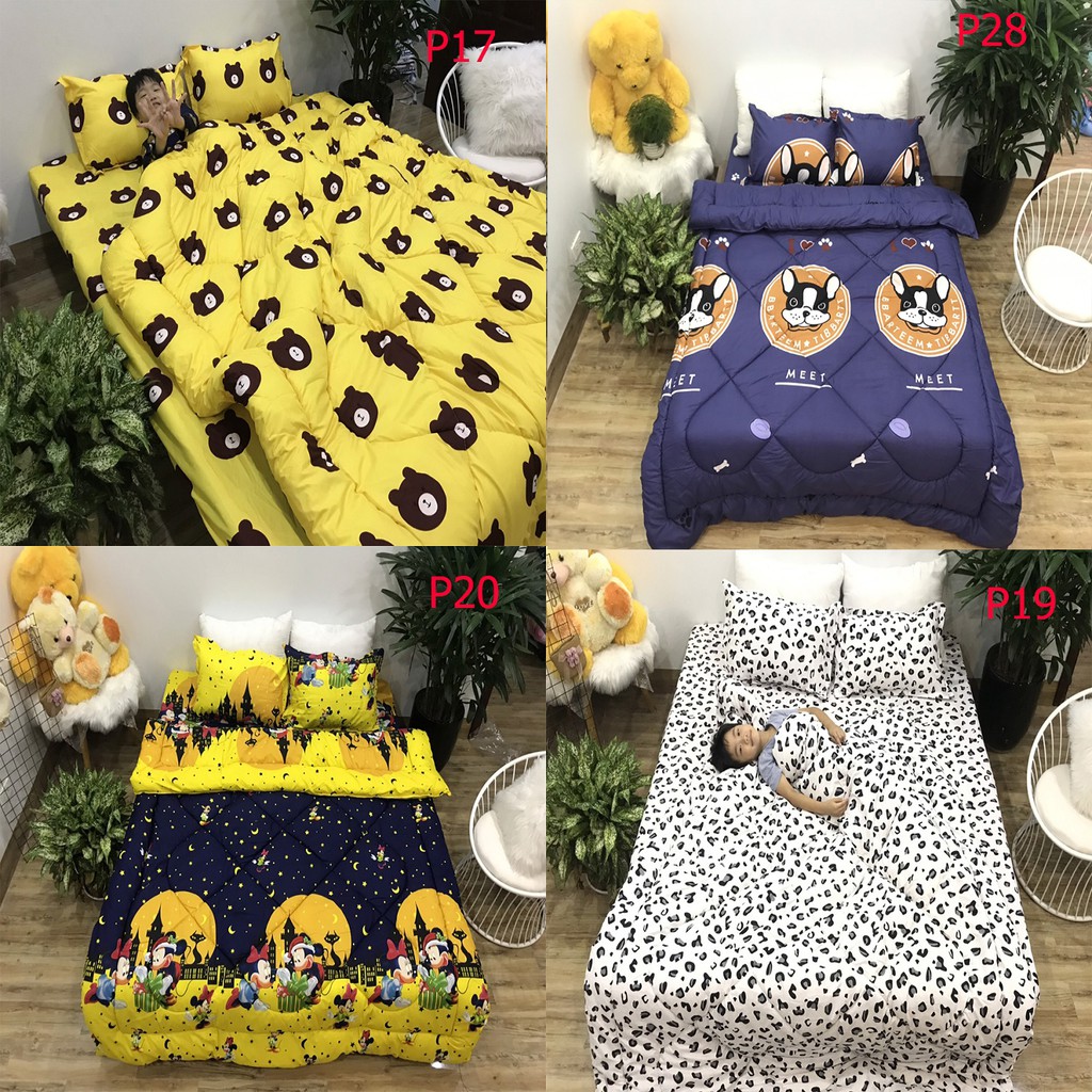 Trọn bộ 5 món ga gối chăn phao cotton poly nhiều mẫu 2019( được chọn mẫu nhé Khách) | BigBuy360 - bigbuy360.vn