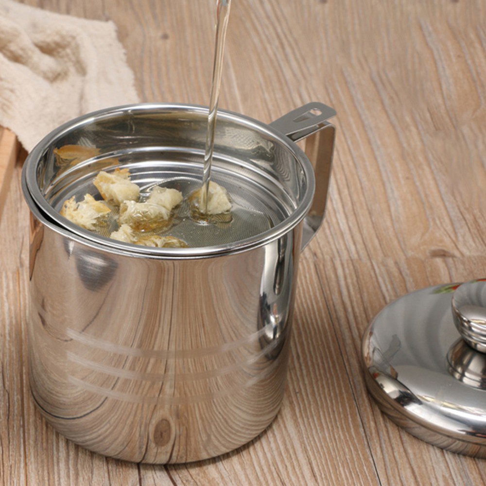 Ca Lọc Dầu Ăn Inox  Có khay lọc hiệu quả,không gỉ an toàn cho sức khỏe, nhỏ gọn tiện lợi,tiết kiệm dầu đã sử dụng