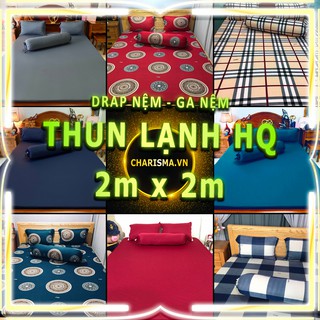 Drap ga nệm thun lạnh hq cực kì mịn mát - ga giường, drap giường, grap giường, áo gối