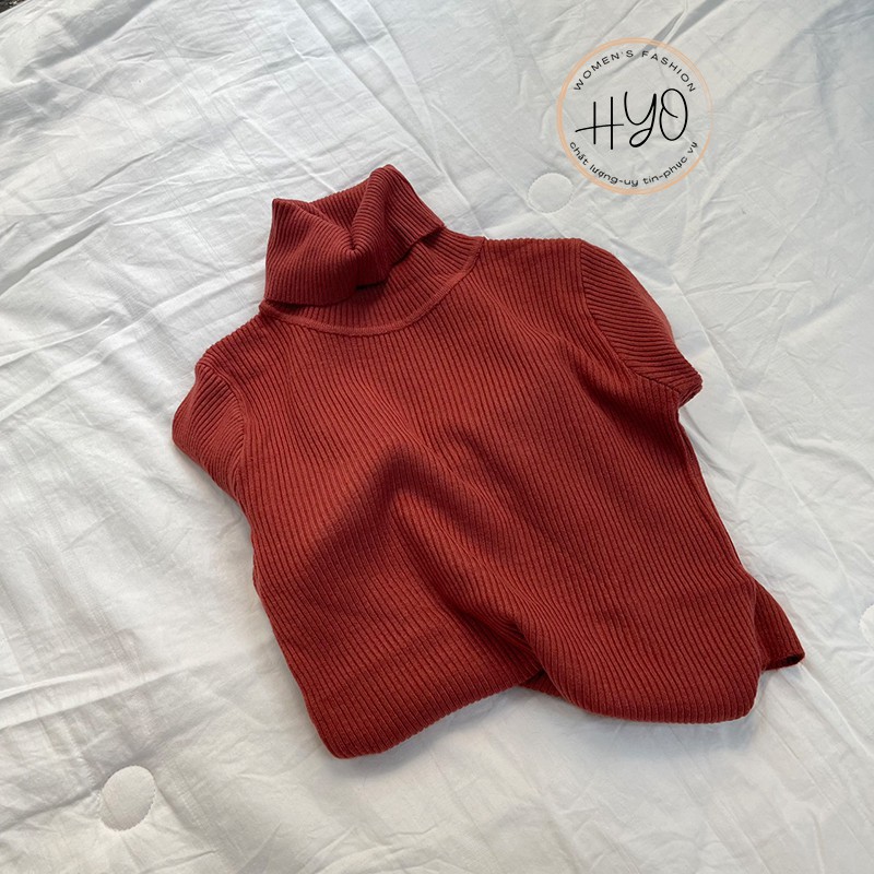 Áo len nữ cổ lọ giữ nhiệt vải len tăm ôm dáng cổ cao Quảng Châu LM-2 | BigBuy360 - bigbuy360.vn
