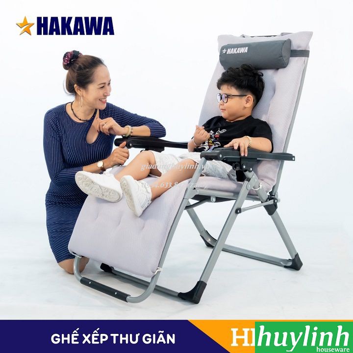 FREESHIP Ghế xếp gấp thư giãn Hakawa HK-G20T [HK-G21P) - tải trọng 300kg - Bảo hành 25 năm