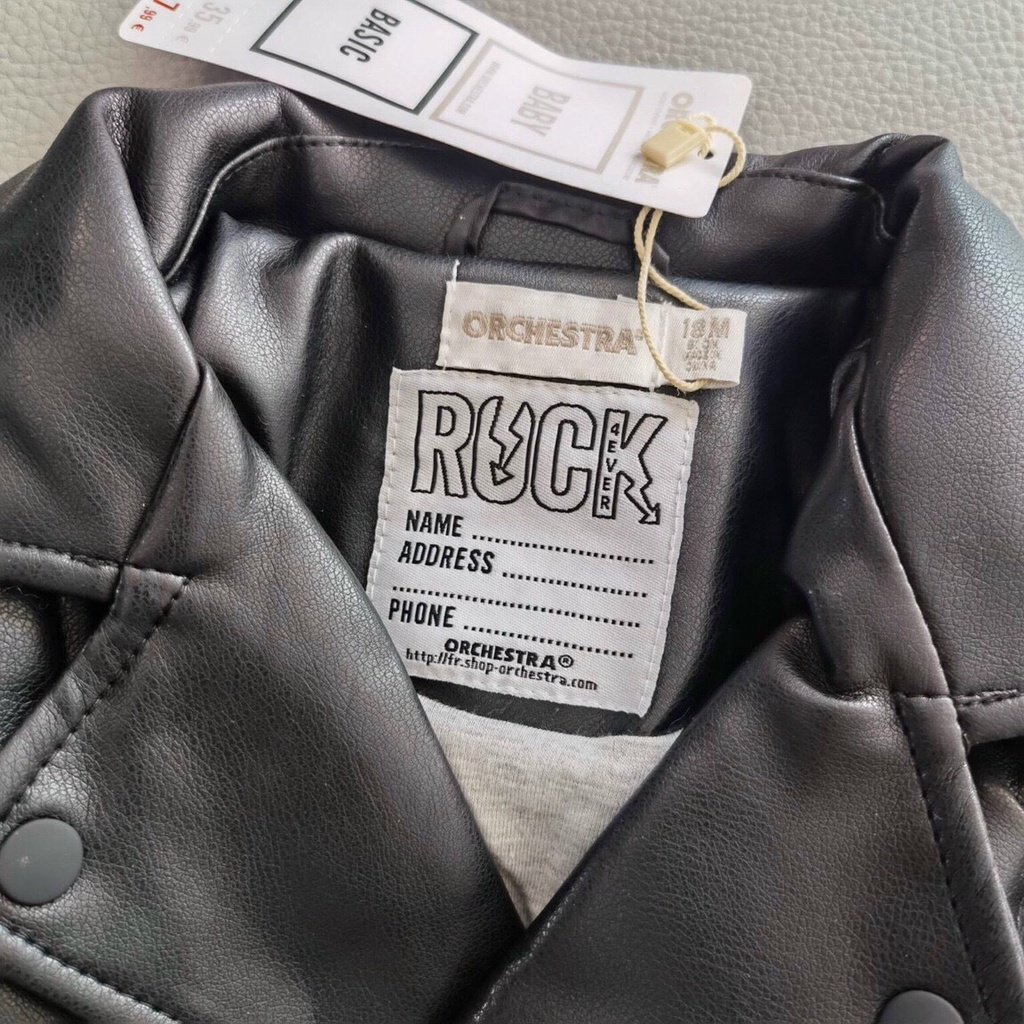 Áo khoác da thời trang cá tính siêu mềm cho bé trai-Áo da bé trai