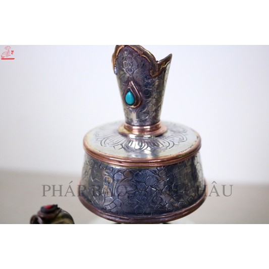 [PHÁP BẢO MINH CHÂU] BÌNH SÁI TỊNH TRÁNG BẠC ĐỒNG CÓ VÒI NEPAL 15CM - 20CM - 24CM