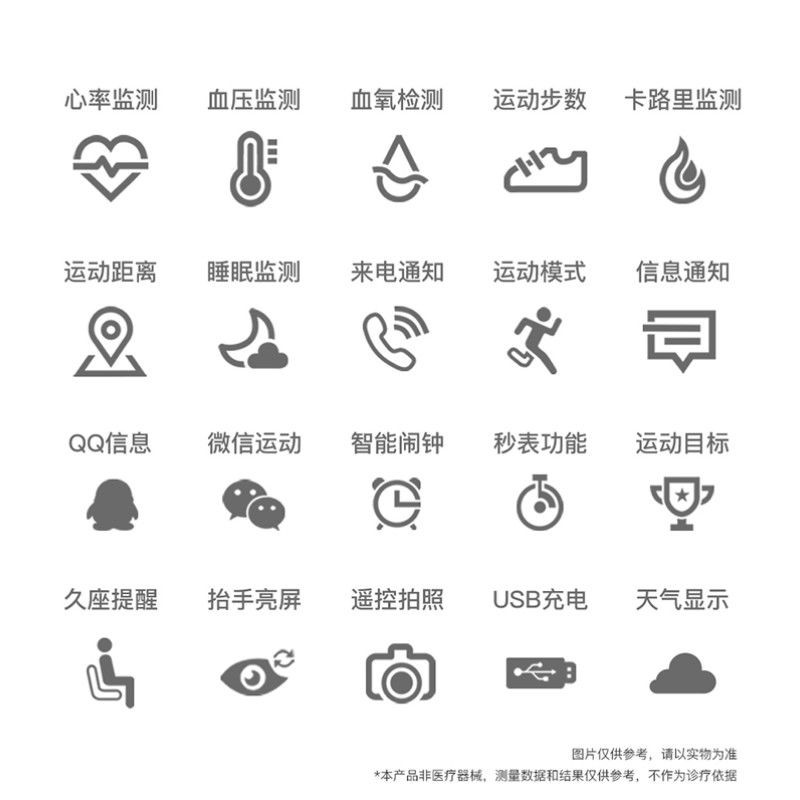 【Sẵn sàng giao hàng】vòng đeo tay thông minhthông minh thể thao nhịp tim Điện thoại di động Xiaomi Huawei Vòng đeo