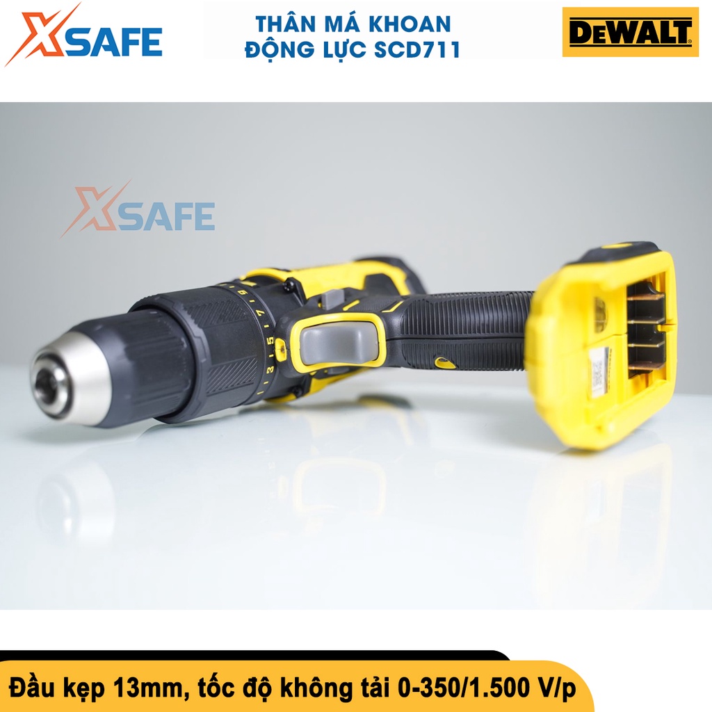 Máy khoan pin 20V Stanley SCD711 (thân máy, không pin sạc), động lực 50Nm, tốc độ đập 25.500 rpm, tốc độ búa 25.500 L/p