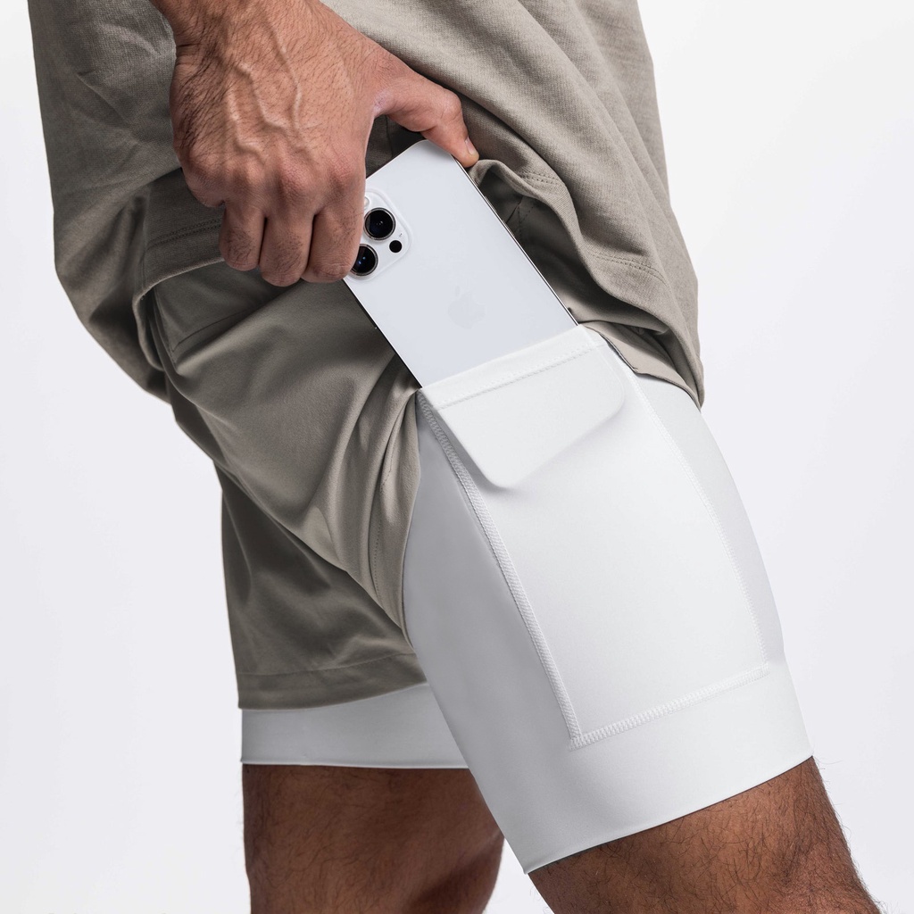 [GYMen]  Quần short thể thao nam, quần short túi, hai lớp thoáng khí nhanh khô, phong cách Âu Mỹ, quần chạy bộ thể thao, quần bóng rổ giải trí, phù hợp cho các hoạt động ngoài trời