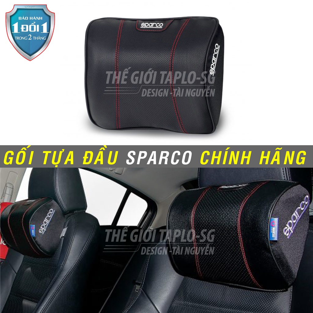 Gối tựa đầu Sparco chính hãng mẫu mới nhất được làm bằng chất liệu cao su non thiện nhiên cao cấp