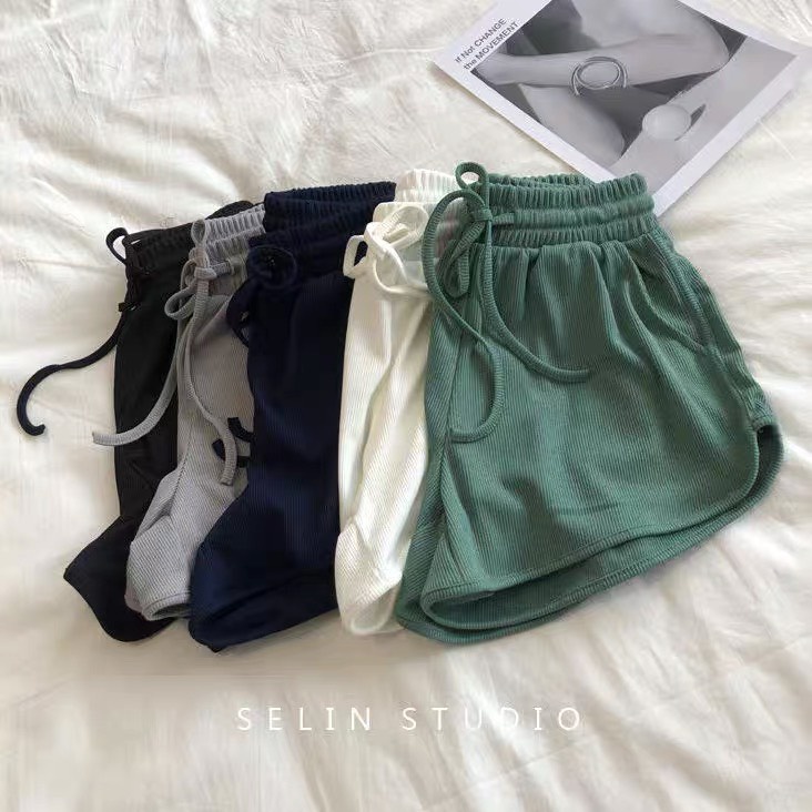 Quần đùi nữ mặc nhà - quần sooc nữ, vải cotton co giãn, thoải mái | BigBuy360 - bigbuy360.vn