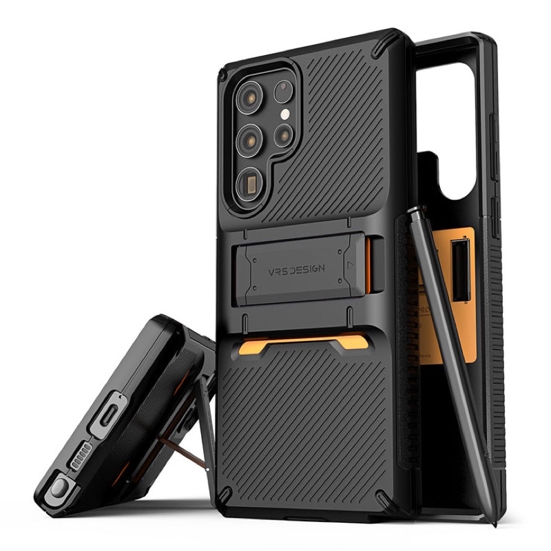 Chính hãng nguyên seal-Ốp chống sốc VRS Design-Terra Guard và Quick Stand Pro cho Galaxy S22 Ultra
