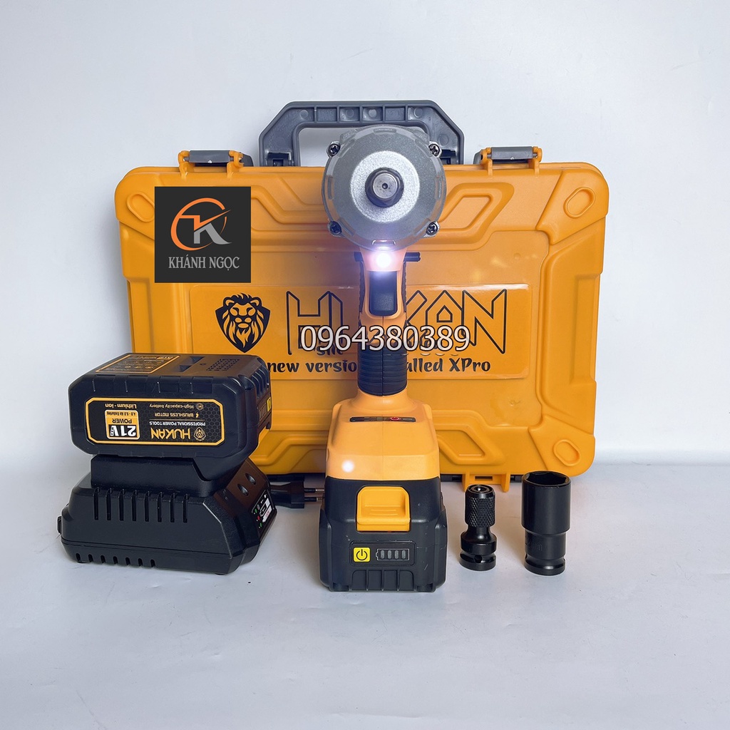 Máy siết bulong dùng pin HUKAN K200 - Lực siết 600Nm Mạnh Mẽ