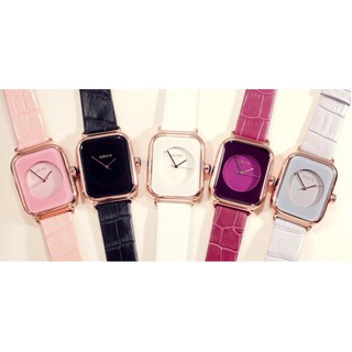 [Siêu HOT ] [Tặng tai nghe keffa] Đồng Hồ Nữ - GUOU Nữ Dây Da Mặt Vuông - 4 màu