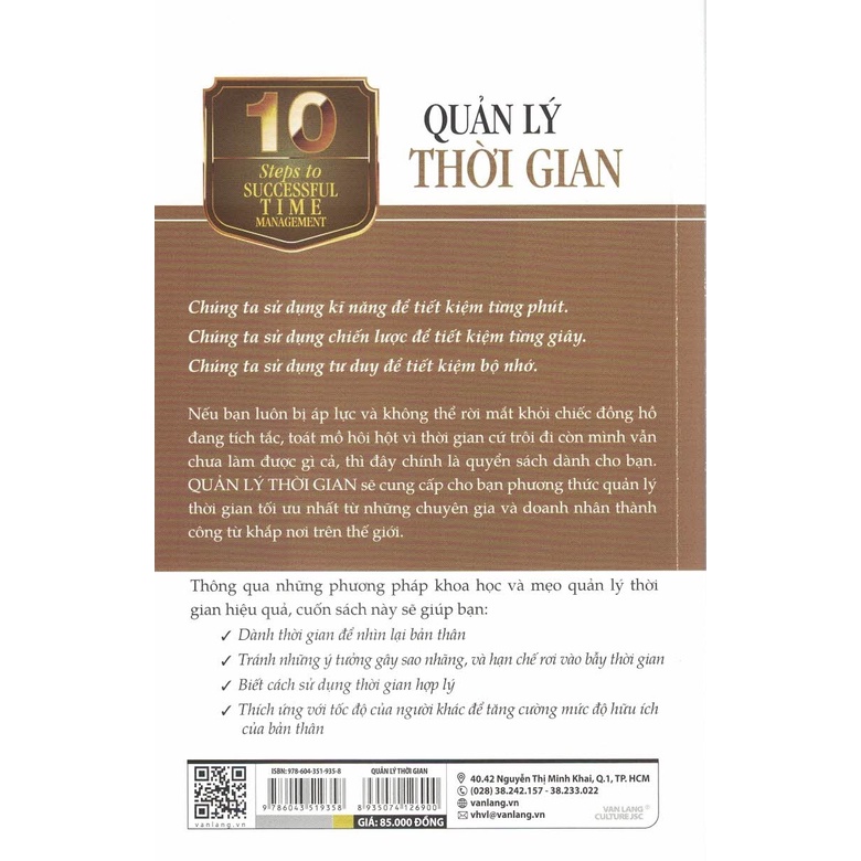 Sách - 10 Bước Thực Hành - Quản Lý Thời Gian