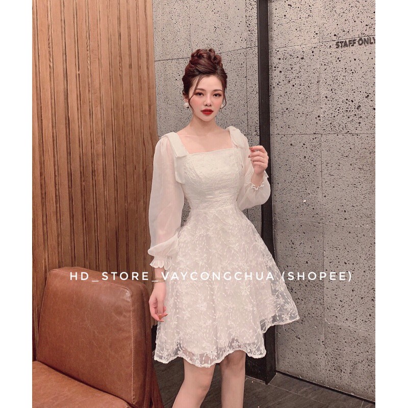 [ẢNH THẬT] V83 VÁY REN TRẮNG DỰ TIỆC, DẠ HỘI KỶ YẾU PROM, ĐẦM DÀI TAY VAI NƠ | BigBuy360 - bigbuy360.vn