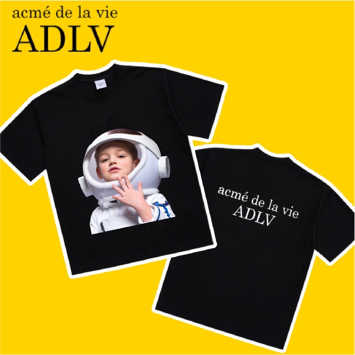 Áo thun tay lỡ ADLV BABY Phi Hành Gia BIGOMALL - Áo phông nam nữ unisex Freesize Form Rộng 65kg