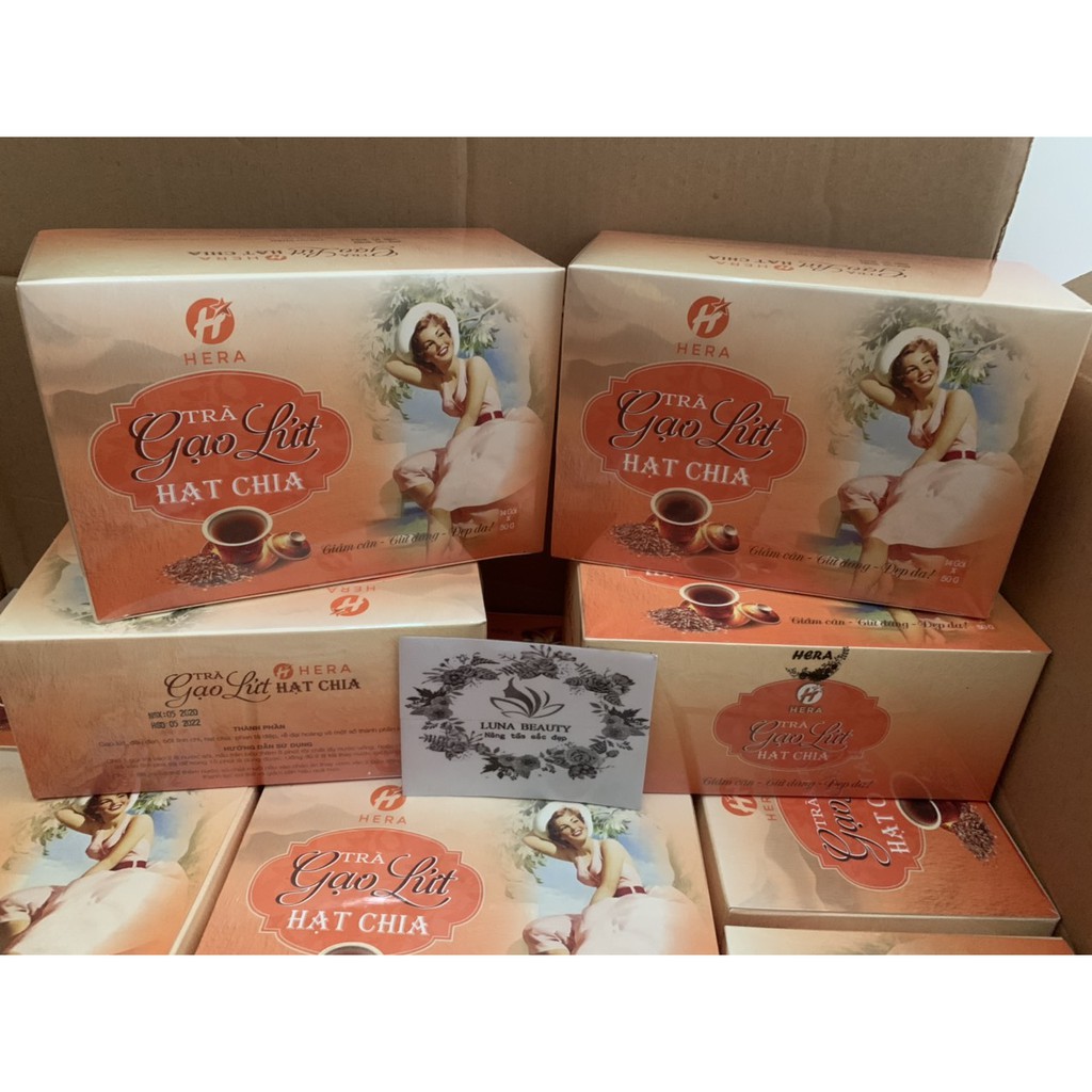 Combo trà giảm cân Hera Plus + trà giảm cân gạo lứt hạt chia ckèm thước dây và phiếu bảo hành | BigBuy360 - bigbuy360.vn