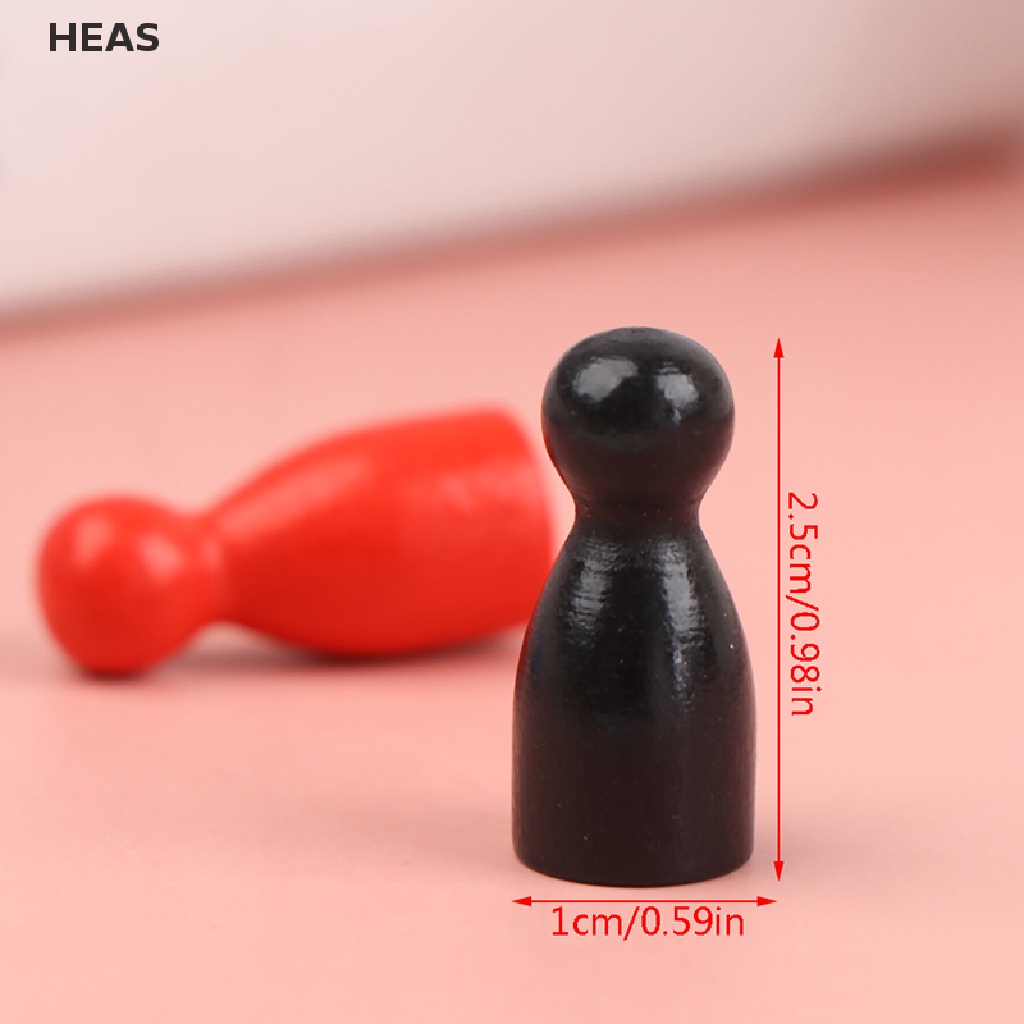 He 100PCS Diameter Pawn Wooden Pawn Pieces Chess BoardGame Accessories MarkingColor id