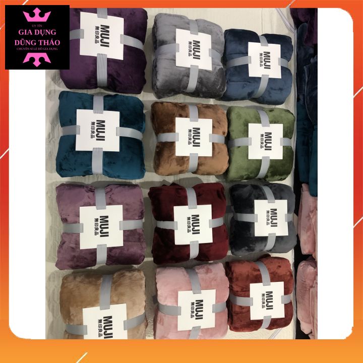 CHĂN LÔNG TUYẾT MUJI XUẤT NHẬT, CHĂN VĂN PHÒNG CAO CẤP MỀM MỊN