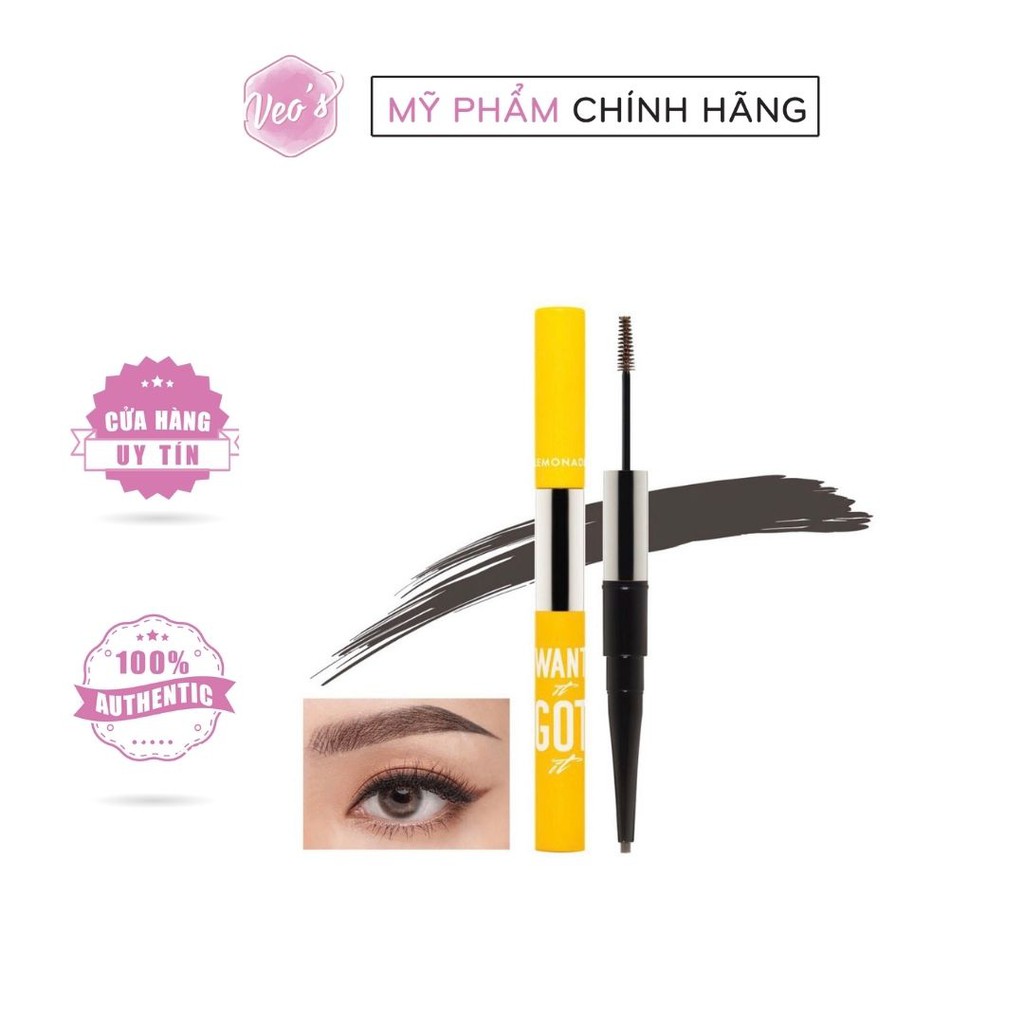 Chì kẻ mày 2 đầu LEMONADE WANT IT GOT IT DUAL EYEBROW