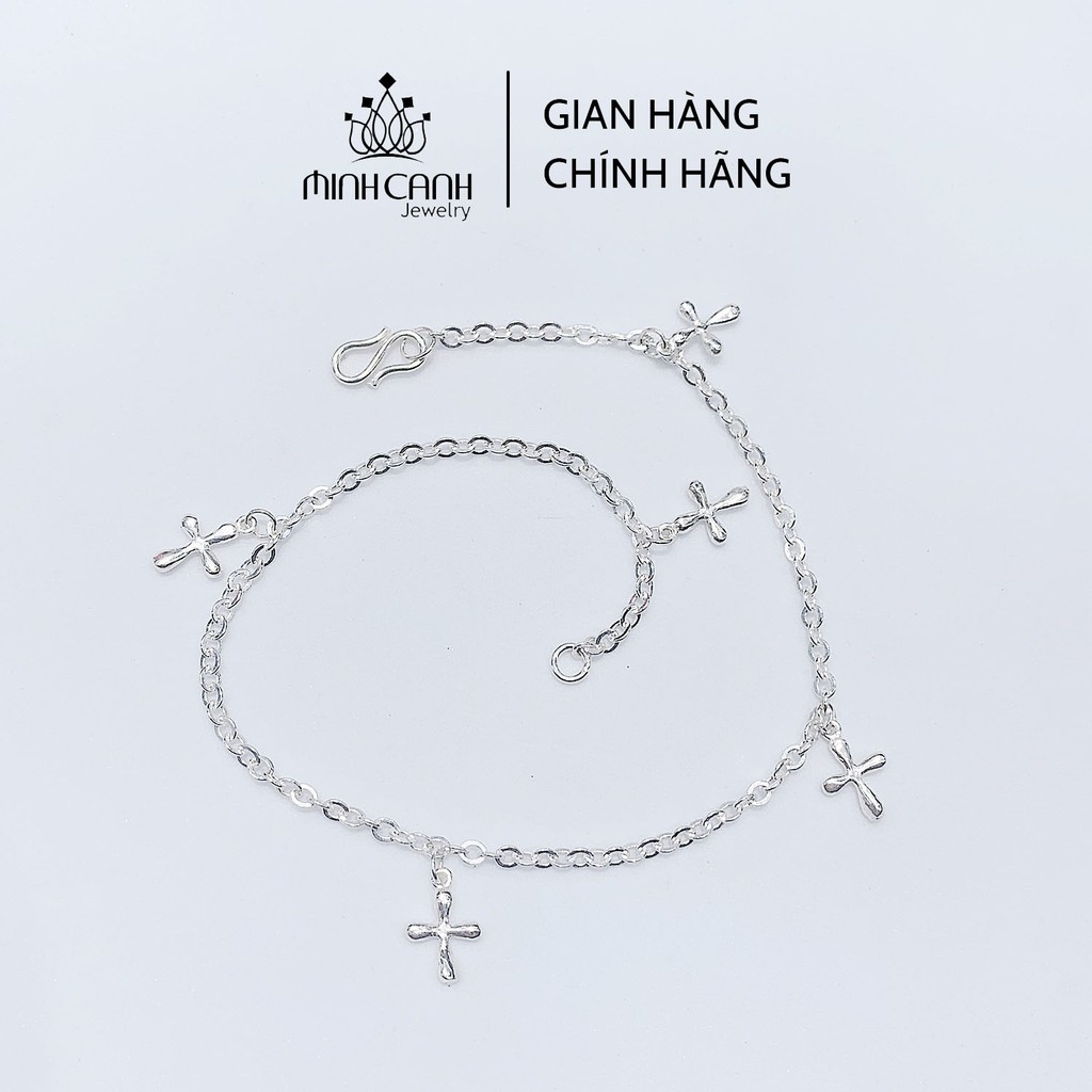 Lắc Chân Bạc Nữ Hình Chữ Thập - Minh Canh Jewelry