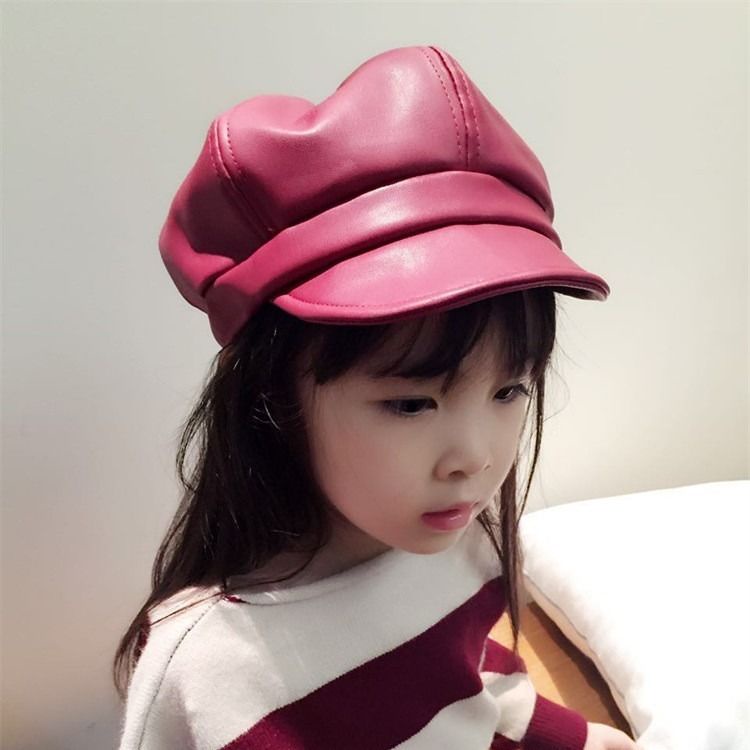Mũ Da Phong Cách Anh Quốc Cổ Điển Cho Bé Gái Từ 2-8 Tuổi