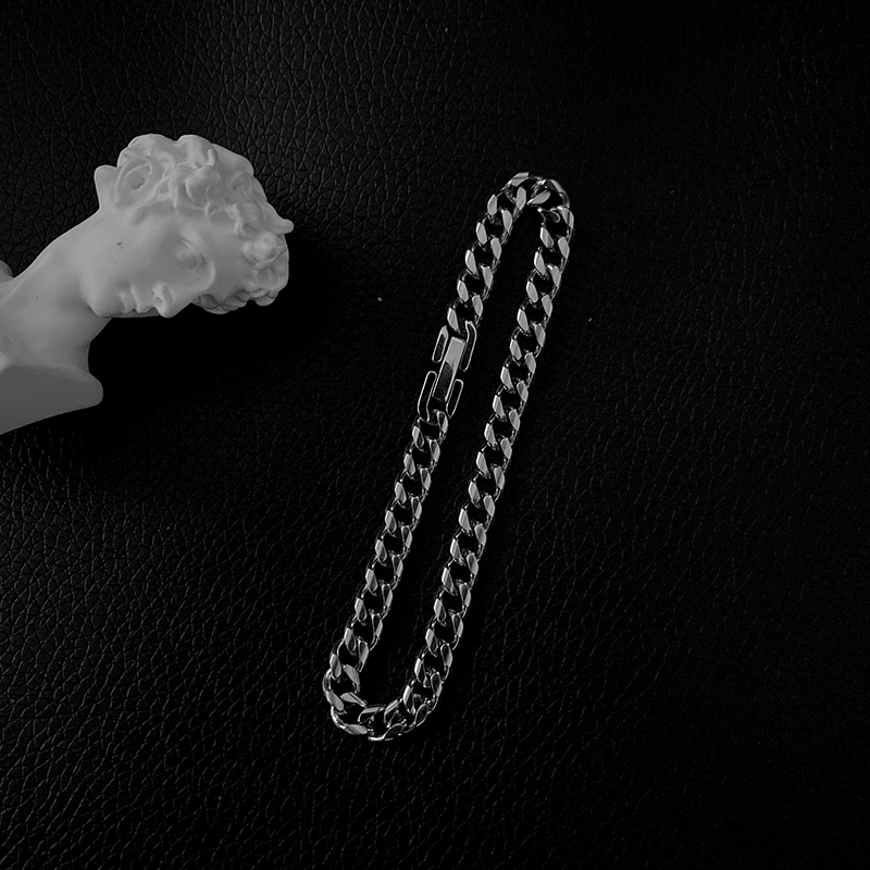 Vòng tay kim loại thiết kế đơn giản phong cách Hàn Quốc