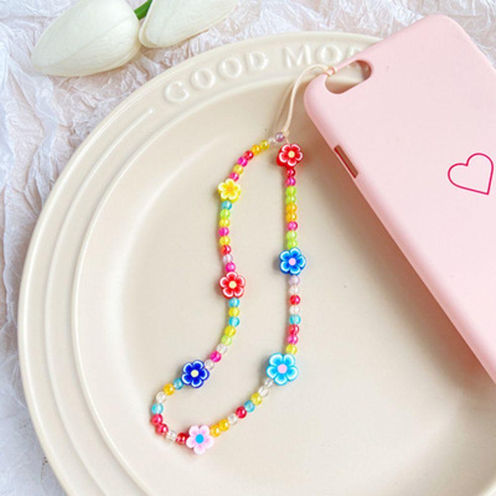 Dây đeo điện thoại MMULCK dạng chuỗi hạt cười nhiều màu sắc chống thất lạc cho nữ