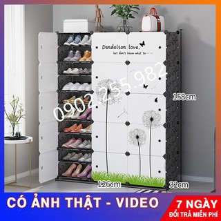 [SỈ] - TỦ NHỰA LẮP GHÉP ĐỂ GIÀY DÉP 30 Ô (chia ô) GHÉP  ĐA NĂNG, THÔNG MINH.