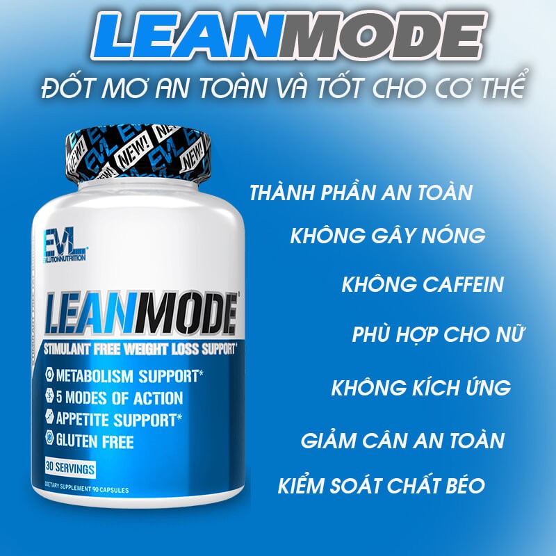 EVL LEANMODE - GIẢM MỠ KHÔNG CAFFEINE, KHÔNG MỆT NGƯỜI (150 VIÊN) 5.0