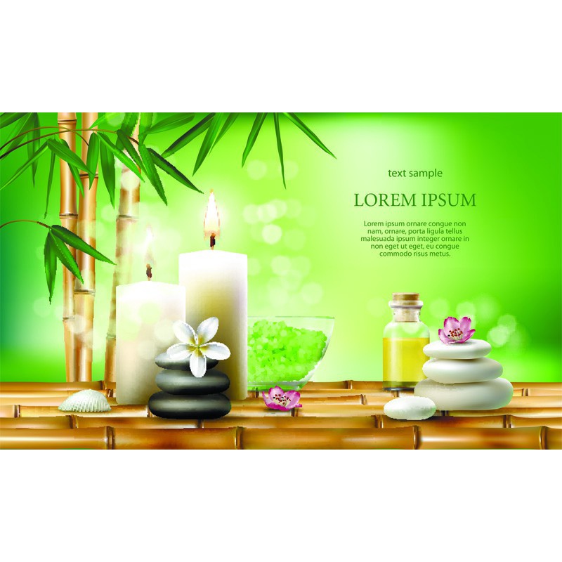 Tranh decal Pp dán tường trang trí quán SPA - Dưỡng sinh làm đẹp chị em phụ nữ