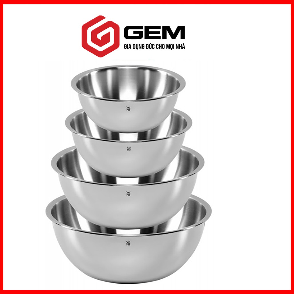 Set 4 âu inox WMF GOURMET Âu trộn bột WMF Gourmet chất liệu INOX không gỉ.