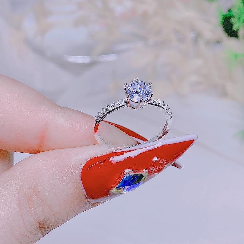 Nhẫn nữ - Nhẫn nữ bạc ta sáu chấu - phụ kiện thời trang
