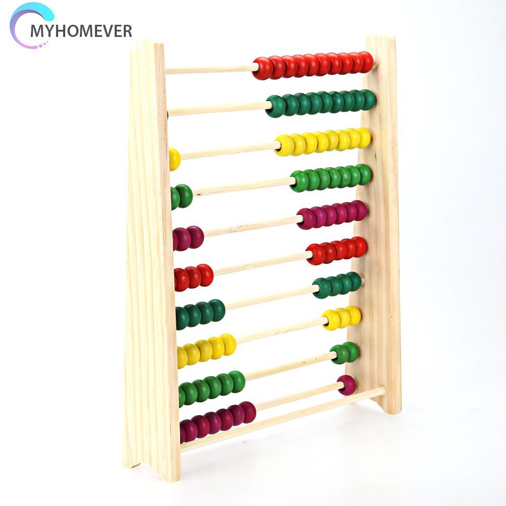 Pop It Fidget Đồ chơi Wooden Abacus Children Counting Number Maths LearningĐồ chơi(Bead Color Random)