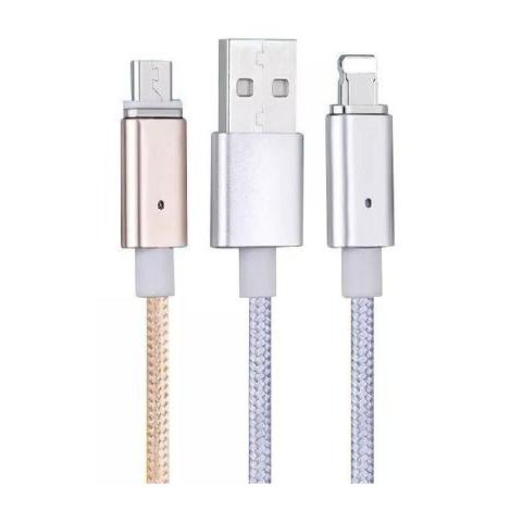Dây cáp sạc 2 đầu bọc dù có chân sạc android /iphone CÁP BỌC DÙ