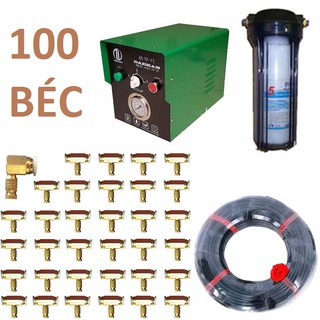 Hệ thống phun sương công suất cao 100 béc phun làm mát quán ăn, làm mát quán cà phê làm mát nhà xưởng, chuồng trại