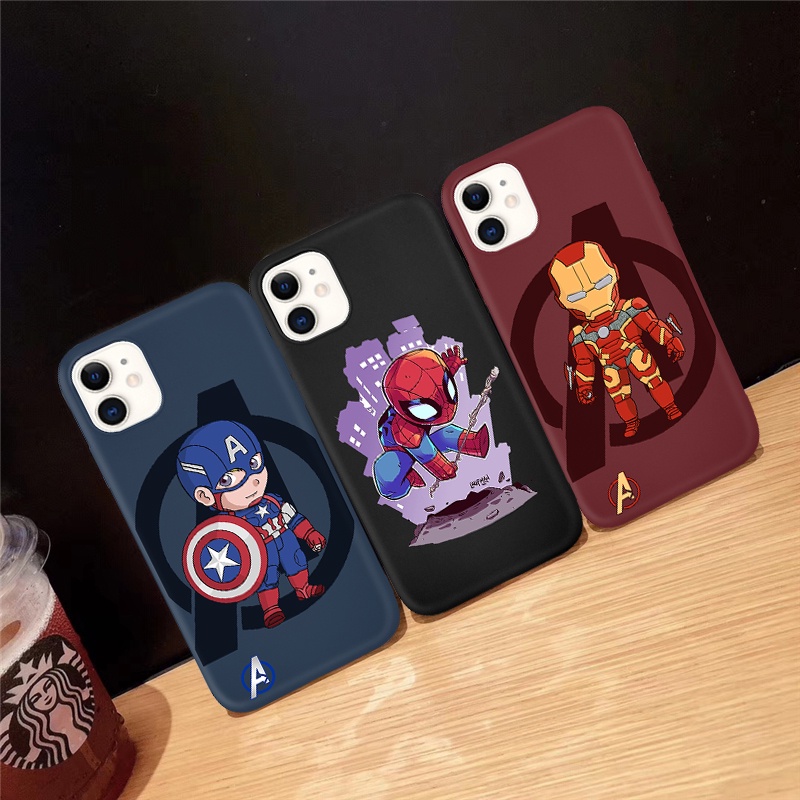 Ốp lưng hoạ tiết phim Avengers Captain America/Ironman/Spiderman cho iPhone 13 13Pro 13Promax 12 12Pro 12ProMax 11 11Pro 11ProMax 6 6s 7 8 X XS