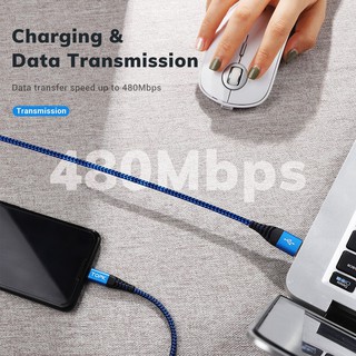 HFT VCN Cáp Sạc/Chuyển Dữ Liệu TOPK AN24 ngoại hình Dây Nylon Bện Cổng Type-C 3A Cho Xiaomi Dài 1m 2