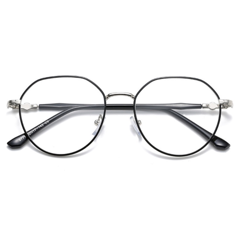 (KIQI-FASHION) COD Mắt Kính Gọng Kim Loại Chống Ánh Sáng Xanh Thời Trang Retro Nhập Khẩu Chất Lượng Cao Cho Nam Nữ