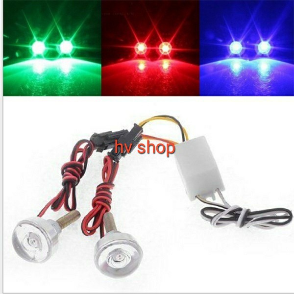 Cặp đèn chớp bản số xanh đỏ ( giá 1 cặp )