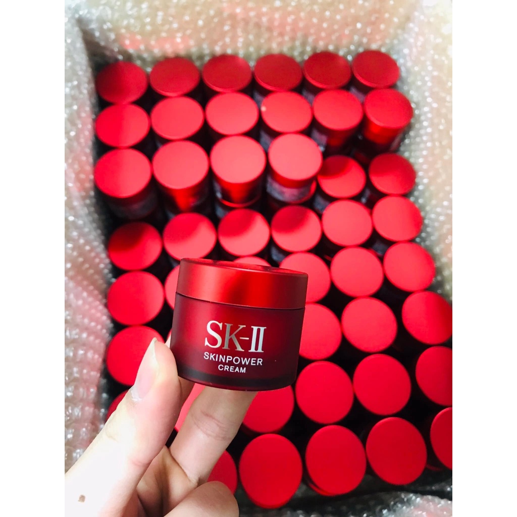 Kem dưỡng da chống lão hóa mẫu mới mini skii/ sk2/ sk-ii Skinpower cream 15g, hàng tách set chính hãng chẩn nội địa Nhật