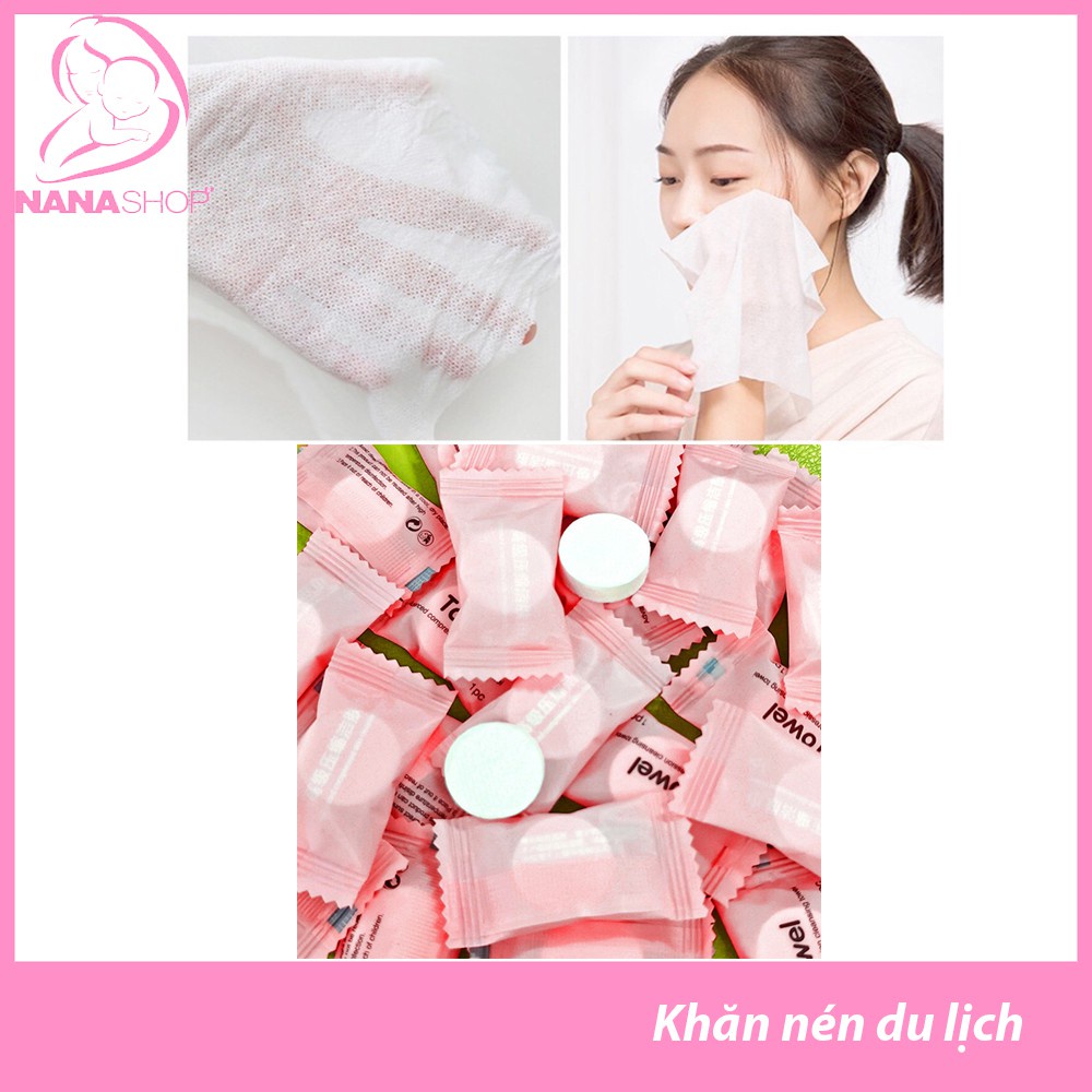 Set 10 viên khăn nén Towel bỏ túi đi du lịch tiện lợi