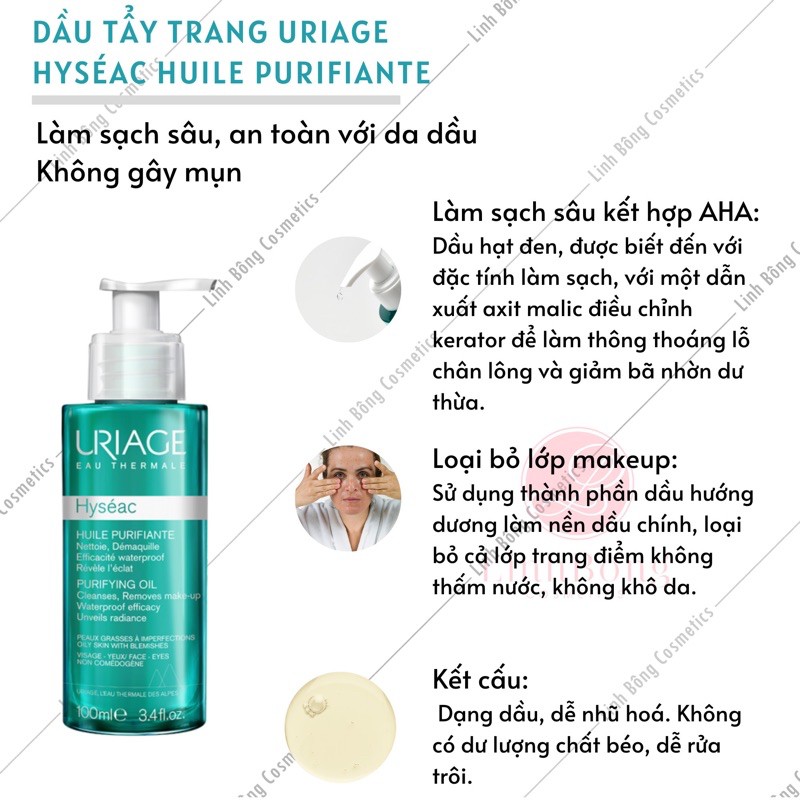 DẦU TẨY TRANG URIAGE HYSÉAC PURIFYING CLEANSING FACE OIL