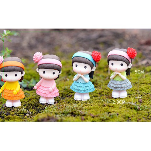 Tượng chibi bé gái trang trí mô hình, tiểu cảnh