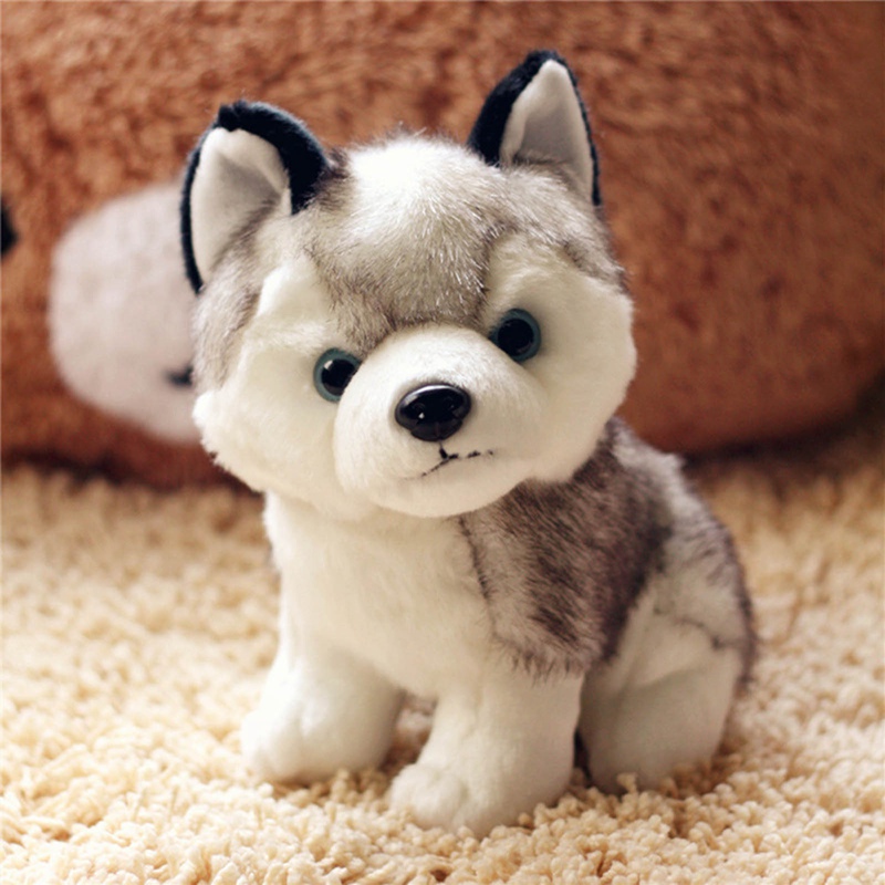 Chó Husky Nhồi Bông 18cm Xinh Xắn Cho Bé