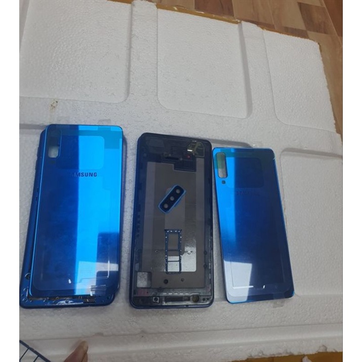 Vỏ samsung a7 2018 a750 bộ có khay sim kính camera chuẩn đẹp