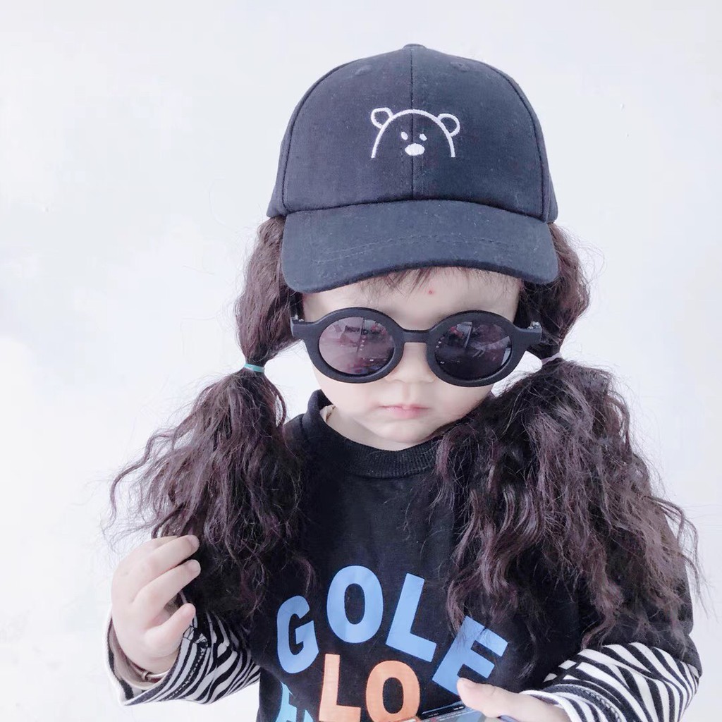 Mũ Cho Bé - Mũ Lưỡi Trai vải thêu hình Gấu nhiều màu dễ thương phong cách Hàn Quốc cho bé trai bé gái